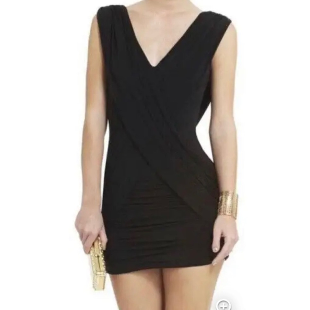 BCBGMAXAZRIA Alondra Gathered Cocktail Dress